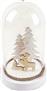 Aca Χριστουγεννιάτικη Φωτιζόμενη Διακοσμητική Γυάλα με Τάρανδο Μπαταρίας Πλαστική 12x18cm XPDEERSWW3A