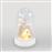 Aca Χριστουγεννιάτικη Φωτιζόμενη Διακοσμητική Γυάλα Σπιτάκι Μπαταρίας 19x11x19cm X07101134