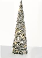 Aca Χριστουγεννιάτικο Δέντρο Green Pine Needle Cone Tree Πράσινο 80cm με Ενσωματωμένα Κλαδιά και Φωτισμό LED Μπαταρίας 3xAA X114011313