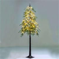 Aca Χριστουγεννιάτικο Δέντρο Πράσινο Χιονισμένο 150cm με Μεταλλική Βάση και Φωτισμό LED X10901446