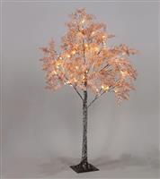 Aca Χριστουγεννιάτικο Δέντρο Ροζ Χιονισμένο 120εκ με Φωτισμό LED 3 Μέτρα Καλώδιο Τροφοδοσίας, Θερμό Λευκό Φως X1060145