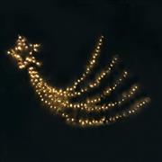 Aca Χριστουγεννιάτικο Διακοσμητικό Κρεμαστό Αστέρι Φωτιζόμενο Μεταλλικό Λευκό 30cm X081501225