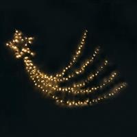 Aca Χριστουγεννιάτικο Διακοσμητικό Κρεμαστό Αστέρι Φωτιζόμενο Μεταλλικό Λευκό 30cm X081501225