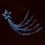 Aca Χριστουγεννιάτικο Διακοσμητικό Κρεμαστό Αστέρι Φωτιζόμενο Μεταλλικό Λευκό X081502225