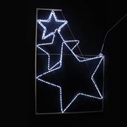 Aca Χριστουγεννιάτικο Διακοσμητικό Κρεμαστό Αστέρι Φωτιζόμενο Πλαστικό Λευκό 150cm X082882215