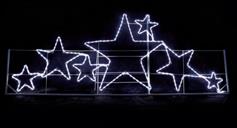 Aca Χριστουγεννιάτικο Διακοσμητικό Κρεμαστό Αστέρι Φωτιζόμενο Πλαστικό Λευκό 237x87cm X082642215