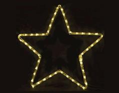 Aca Χριστουγεννιάτικο Διακοσμητικό Κρεμαστό Αστέρι Φωτιζόμενο Πλαστικό Λευκό 28x28x28cm X08361265