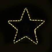 Aca Χριστουγεννιάτικο Διακοσμητικό Κρεμαστό Αστέρι Φωτιζόμενο Πλαστικό Λευκό 55x55cm X08481215