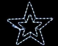 Aca Χριστουγεννιάτικο Διακοσμητικό Κρεμαστό Αστέρι Φωτιζόμενο Πλαστικό Λευκό 55x55x55cm X087222316