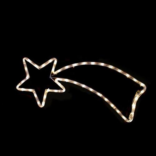 Aca Χριστουγεννιάτικο Διακοσμητικό Κρεμαστό Αστέρι Φωτιζόμενο Πλαστικό Θερμό Λευκό 68x29x29cm X081817117