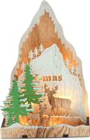 Aca Χριστουγεννιάτικο Φωτιζόμενο Διακοσμητικό Ξύλινο Χωριό Μπαταρίας 21.5x14.3x5.5cm X0581104