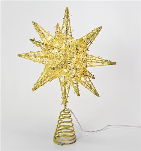 Aca Χριστουγεννιάτικο Κρεμαστό Αστέρι Ασημί Φωτιζόμενο X112011272