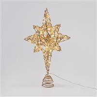 Aca Χριστουγεννιάτικο Κρεμαστό Αστέρι Χρυσό Φωτιζόμενο 5x37cm X11201129