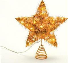 Aca Χριστουγεννιάτικο Κρεμαστό Αστέρι Χρυσό Φωτιζόμενο X11201121