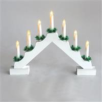 Aca Χριστουγεννιάτικο Ξύλινο Κερί Λευκό Μπαταρίας 39x30cm X0771122