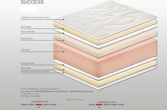 Achaia Strom Success Air foam-Latex 1Φ Ημίδιπλο Ορθοπεδικό Στρώμα χωρίς Ελατήρια 110x200x21cm με Aloe Vera 00.00.187