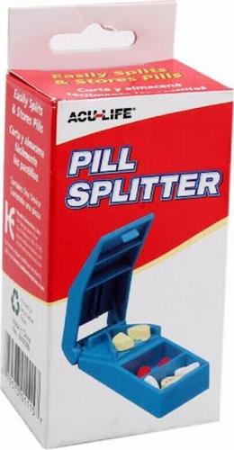 Acu-Life PS12E Θήκη Χαπιών με Κόφτη σε Μπλε χρώμα
