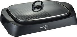 Adler AD-6610 Επιτραπέζια Ηλεκτρική Ψησταριά Σχάρας 3000W με Καπάκι και Ρυθμιζόμενο Θερμοστάστη 40x30cm