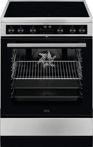 AEG CCB6492APM Κουζίνα 73lt με Κεραμικές Εστίες Π60cm Inox