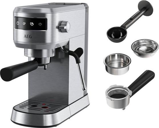 AEG EC6-1-6ST Ημιαυτόματη Μηχανή Espresso 1450W Πίεσης 15bar Inox