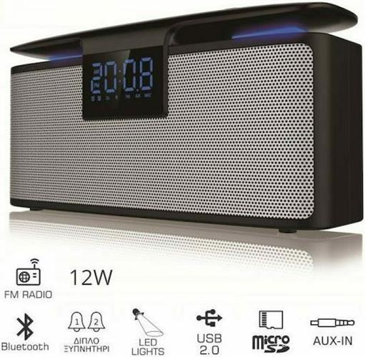 Akai ABTS-M10 Επιτραπέζιο Ραδιόφωνο Επαναφορτιζόμενο με Bluetooth και USB Μαύρο 110582-0081
