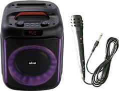 Akai ABTS-V20 Σύστημα Karaoke με Ασύρματο Μικρόφωνο σε Μαύρο Χρώμα