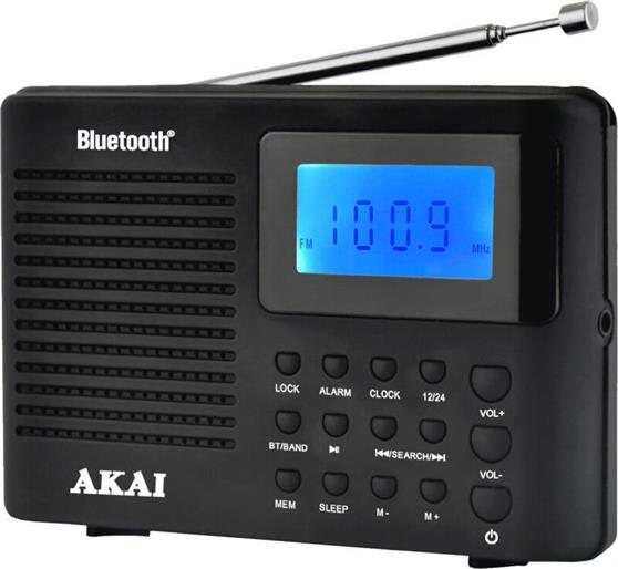 Akai APR-400 Φορητό Ραδιόφωνο Μπαταρίας με Bluetooth Μαύρο