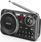 Akai APR-500BK Φορητό Ραδιόφωνο με Bluetooth και USB Μαύρο