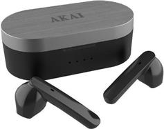 Akai BTE-J10B In-ear Bluetooth Handsfree Ακουστικά με Θήκη Φόρτισης Μαύρα