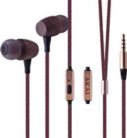 Akai BTE-W200F In-ear Handsfree Ακουστικά με Βύσμα 3.5mm Καφέ