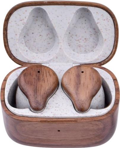 Akai BTE-W300ENC In-ear Bluetooth Handsfree Ακουστικά με Θήκη Φόρτισης Bamboo 110591-0011