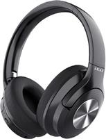 Akai BTH-P100 Ασύρματα-Ενσύρματα Over Ear Ακουστικά με 22 ώρες Λειτουργίας Μαύρα