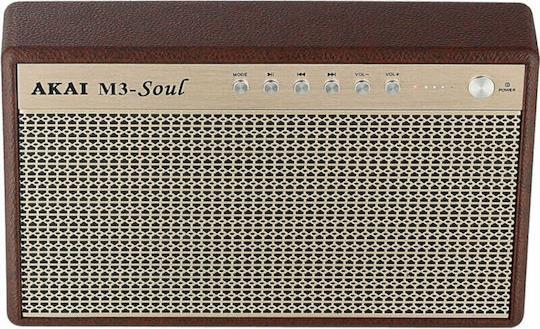 Akai M3-Soul Ηχείο Bluetooth 20W με Διάρκεια Μπαταρίας έως 15 ώρες Coffee 110582-0109
