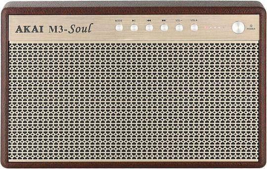 Akai M3-Soul Ηχείο Bluetooth 20W με Διάρκεια Μπαταρίας έως 15 ώρες Coffee 110582-0109