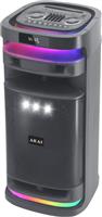 Akai Sonic X12 Ηχείο Karaoke με Ασύρματο Μικρόφωνο και Εφέ Φωτισμού σε Μαύρο Χρώμα