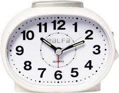 Alfaone ALTC-60170 Επιτραπέζιο Ρολόι με Ξυπνητήρι Λευκό