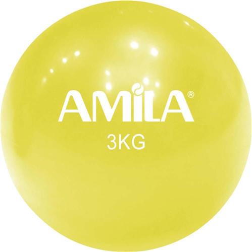 Amila Μπάλα Ενδυνάμωσης Χεριού 14cm, 3kg σε Κίτρινο Χρώμα 84709