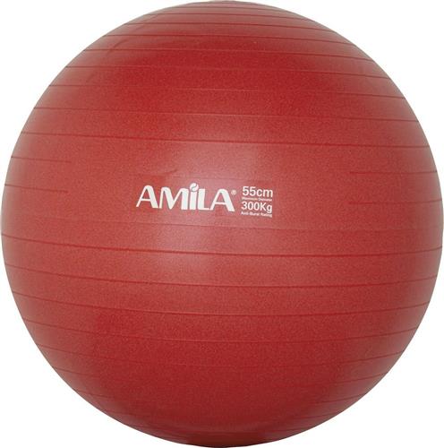 Amila Μπάλα Pilates 55cm 1kg Κόκκινη