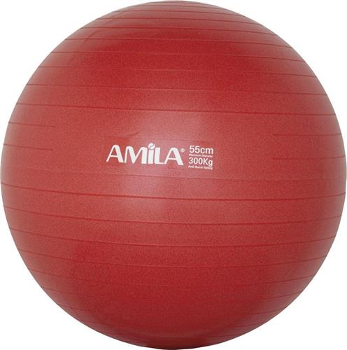 Amila Μπάλα Pilates 55cm 1kg Κόκκινη Bulk