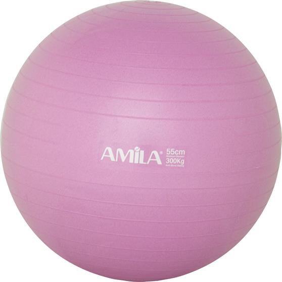 Amila Μπάλα Pilates 55cm 1kg Ροζ
