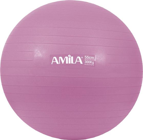 Amila Μπάλα Pilates 55cm 1kg Ροζ Bulk