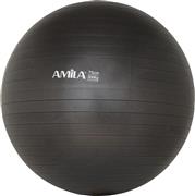 Amila Μπάλα Pilates 75cm 1.7kg Μαύρη
