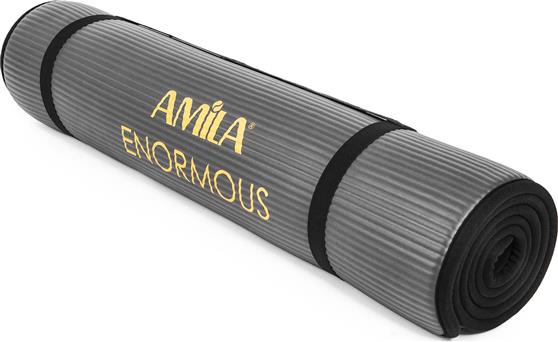 Amila Enormous Στρώμα Γυμναστικής Yoga-Pilates Μαύρο 180x80x0.1cm