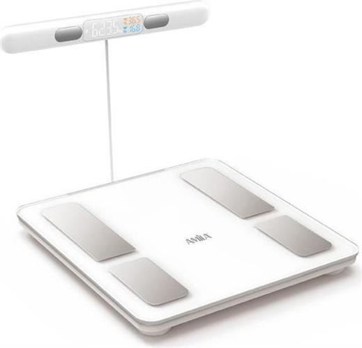 Amila Fit Body 10 Pro Smart Ζυγαριά 180kg με Λιπομετρητή & Bluetooth Λευκή 95362