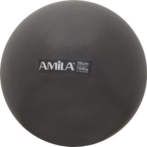 Amila Mini Μπάλα Pilates Μαύρη 19cm 0.15kg