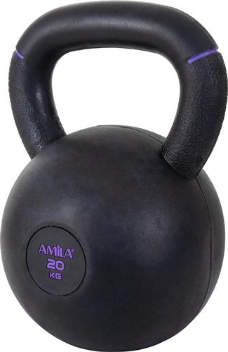 Amila Original Kettlebell από Λάστιχο 20kg Μαύρο 90479