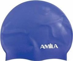 Amila Σκουφάκι Κολύμβησης Ενηλίκων από Σιλικόνη Μπλε Σκούρο