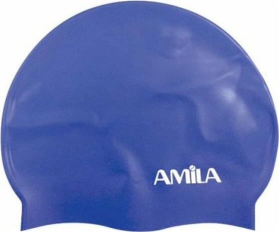 Amila Σκουφάκι Κολύμβησης Ενηλίκων από Σιλικόνη Μπλε Σκούρο