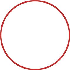 Amila Στεφάνι Ρυθμικής με Διάμετρο 70cm Κόκκινο