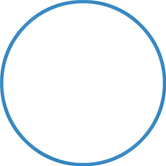 Amila Στεφάνι Ρυθμικής με Διάμετρο 76cm Μπλε